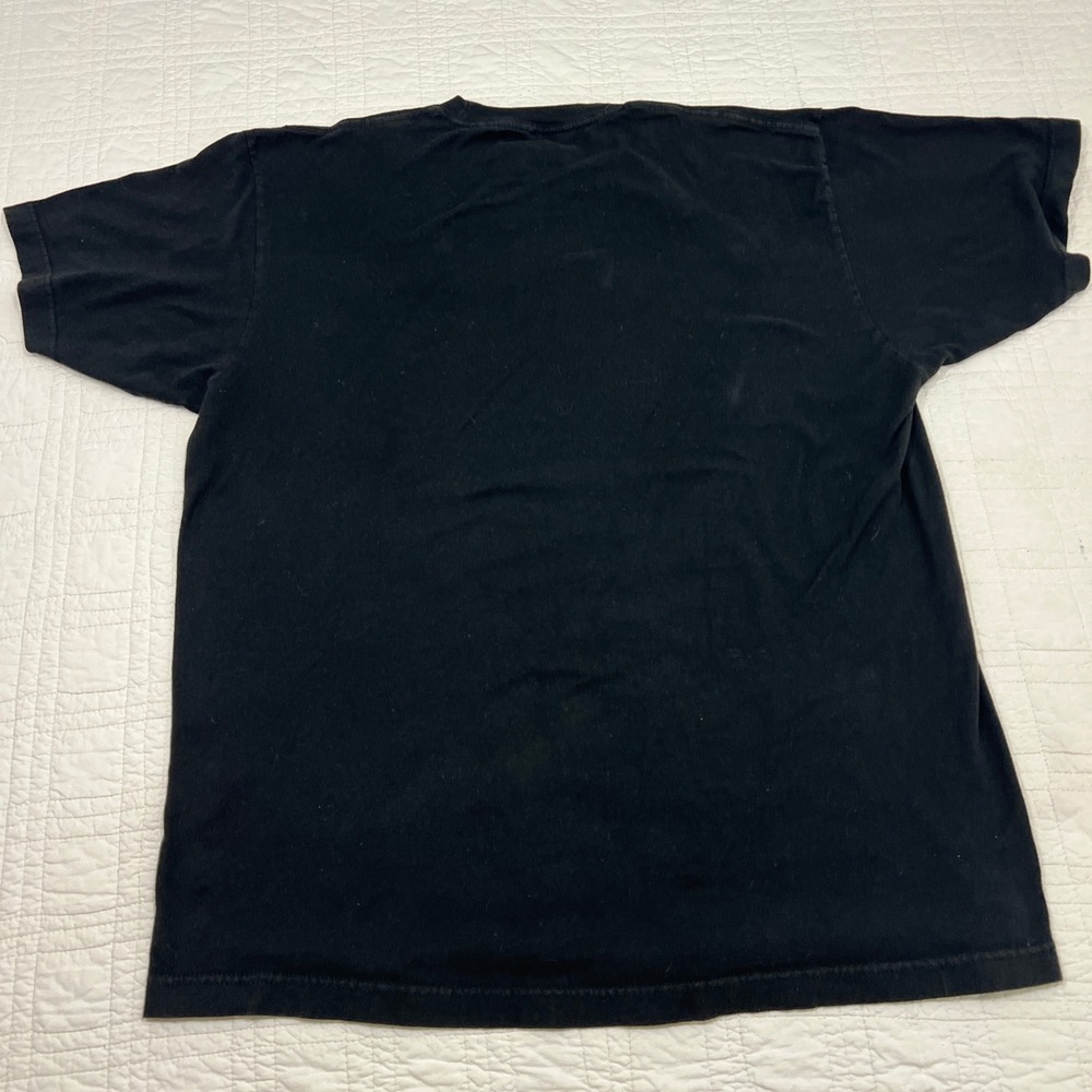 Led Zeppelin Mens XL Black Graphic Tee USA 1977 Tour Icarus Logo Cotton T-Shirt - Picture 3 of 6